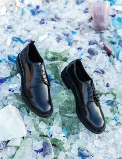 Stringate tacco 2cm pelle nero