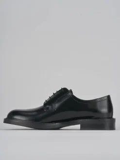 Stringate tacco 1cm pelle nero