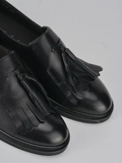 Stringate tacco 2cm pelle nero