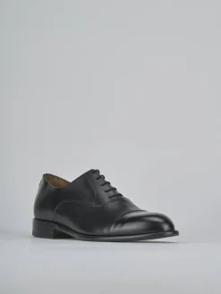 Stringate tacco 1cm pelle nero