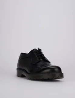 Stringate tacco 1cm pelle nero