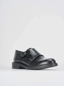 Stringate tacco 2cm pelle nero