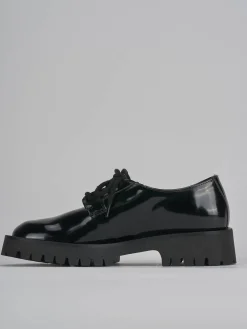 Stringate tacco 2cm pelle nero