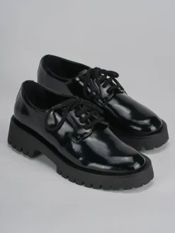 Stringate tacco 2cm pelle nero