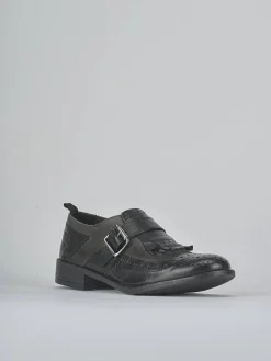 Stringate tacco 2cm pelle nero