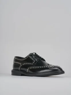 Stringate tacco 1cm pelle nero