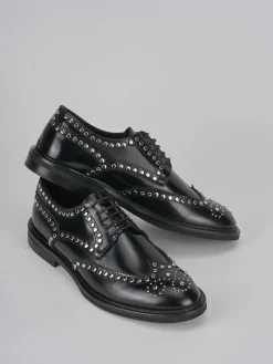 Stringate tacco 1cm pelle nero