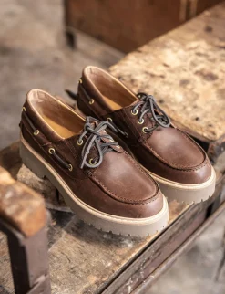 Stringate tacco 3cm pelle testa