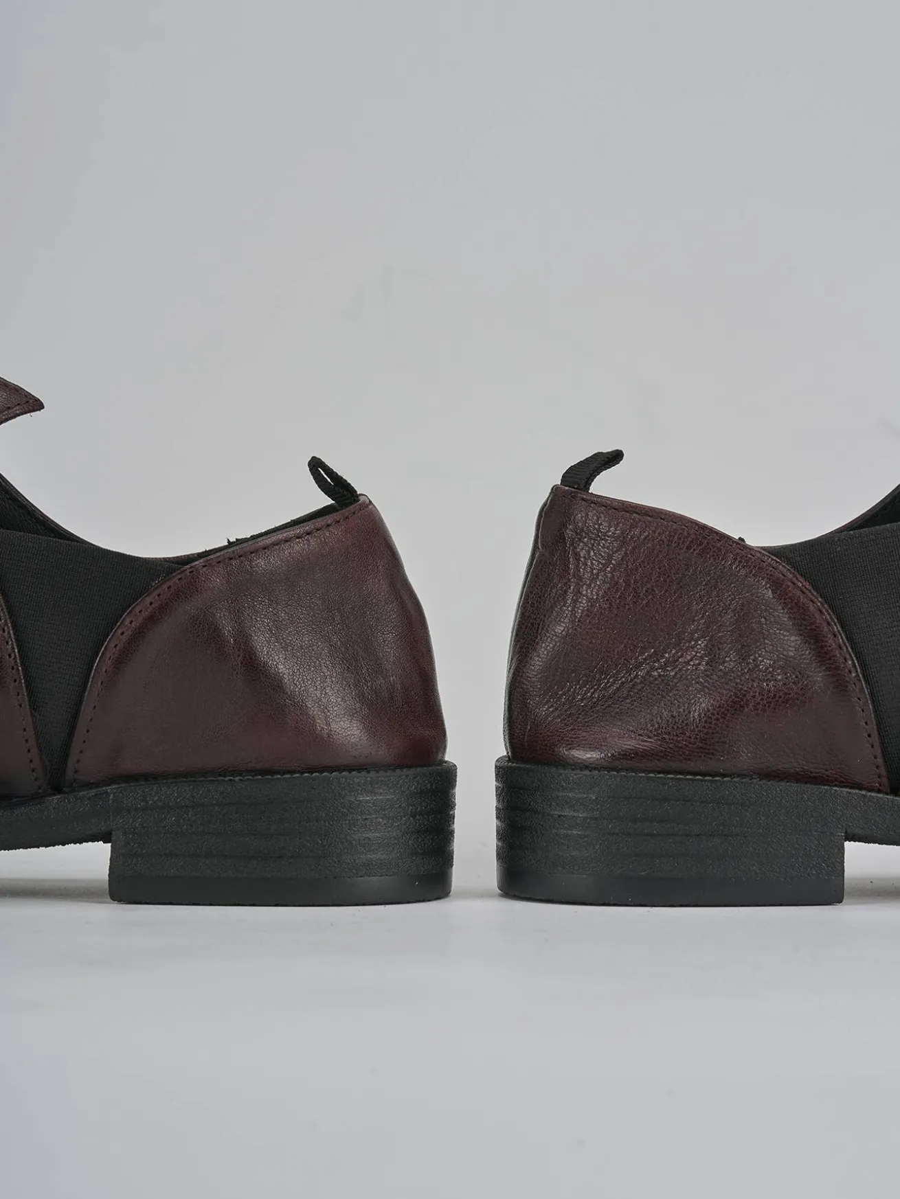 Stringate tacco 1cm pelle bordo'