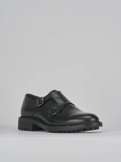 Stringate tacco 2cm pelle nero