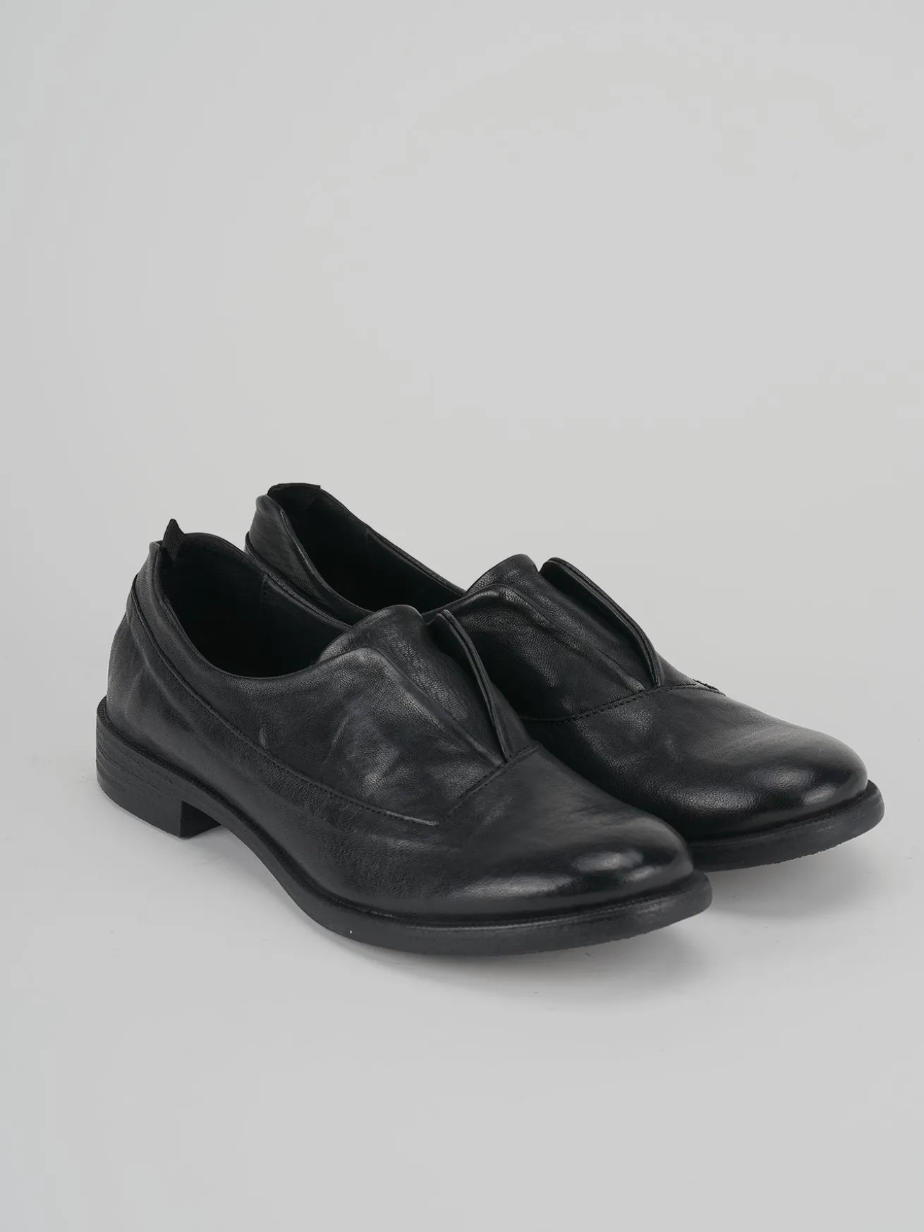 Stringate tacco 1cm pelle nero