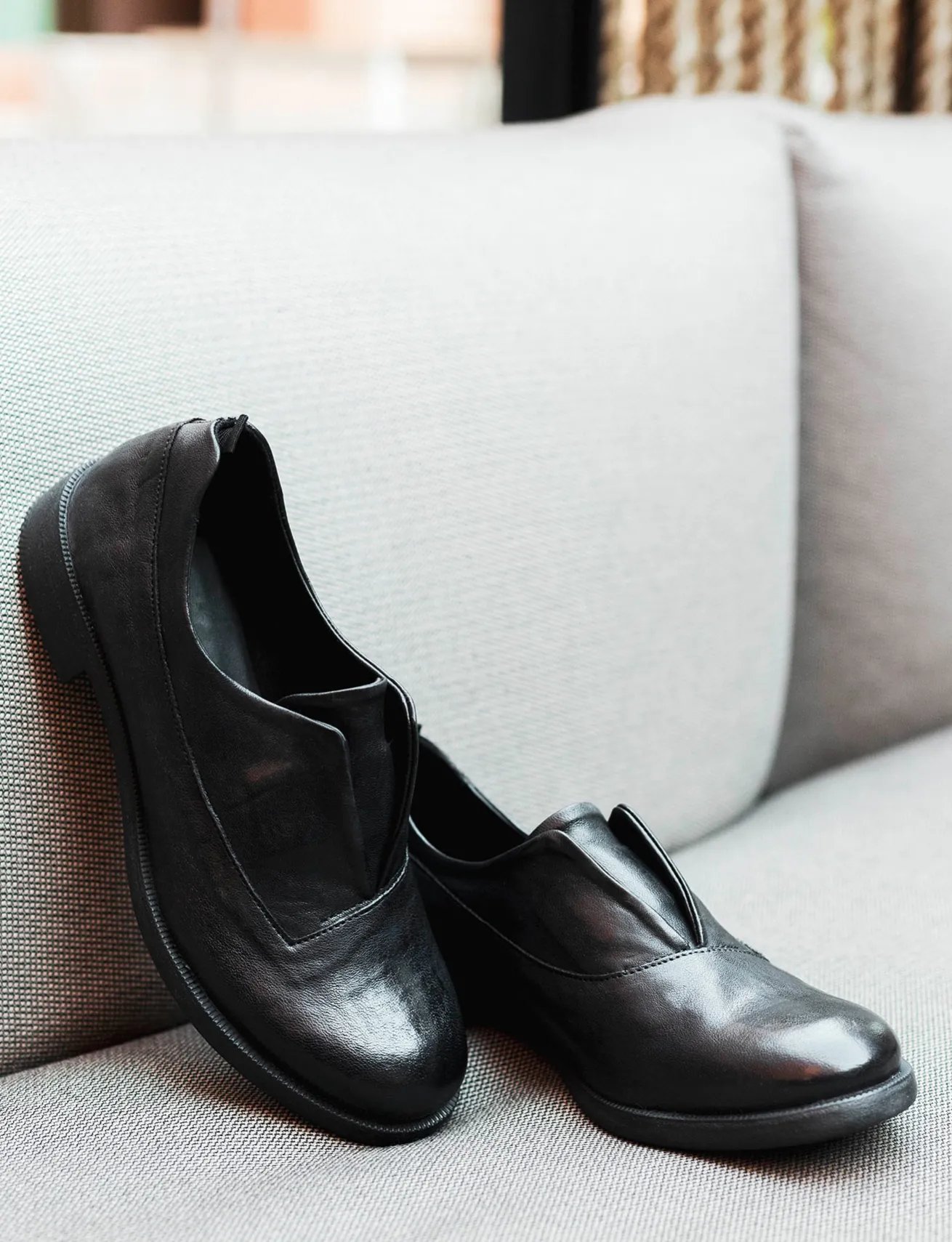 Stringate tacco 1cm pelle nero