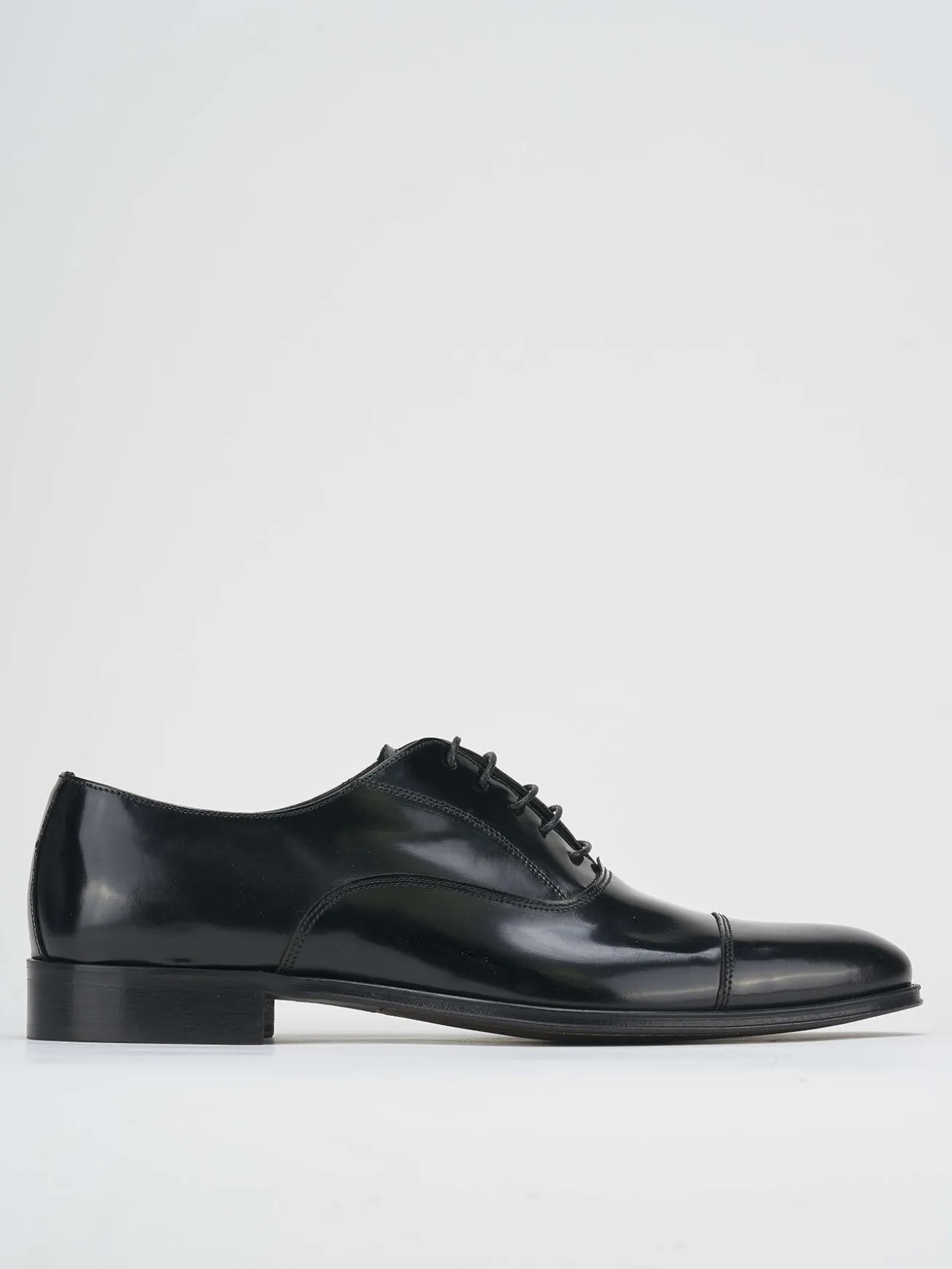 Stringate tacco 1cm pelle nero