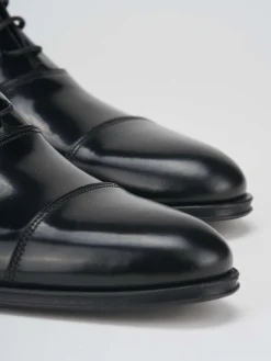 Stringate tacco 1cm pelle nero