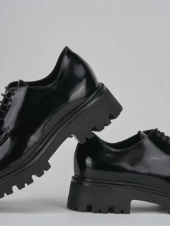 Stringate tacco 2cm pelle nero