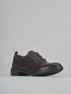 Stringate tacco 1cm pelle testa