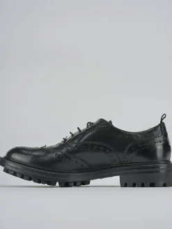 Stringate tacco 2cm pelle nero