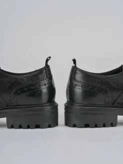 Stringate tacco 2cm pelle nero