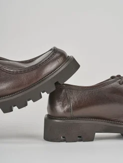 Stringate tacco 1cm pelle testa