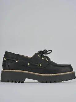 Stringate tacco 3cm pelle nero