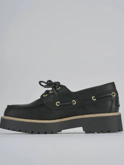 Stringate tacco 3cm pelle nero