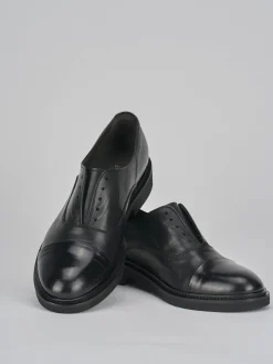 Stringate tacco 2cm pelle nero