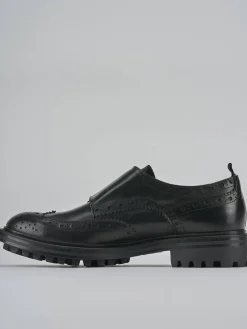 Stringate tacco 2cm pelle nero