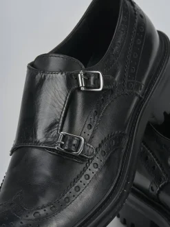 Stringate tacco 2cm pelle nero