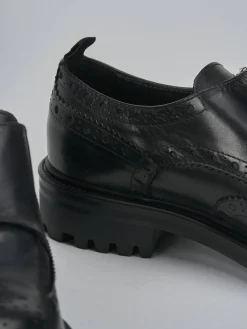 Stringate tacco 2cm pelle nero