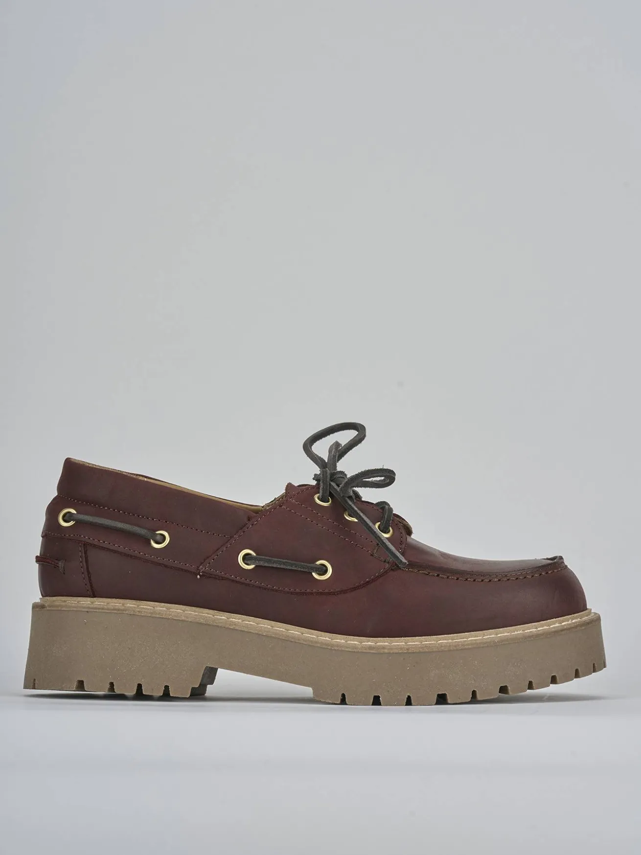 Stringate tacco 3cm pelle bordo'