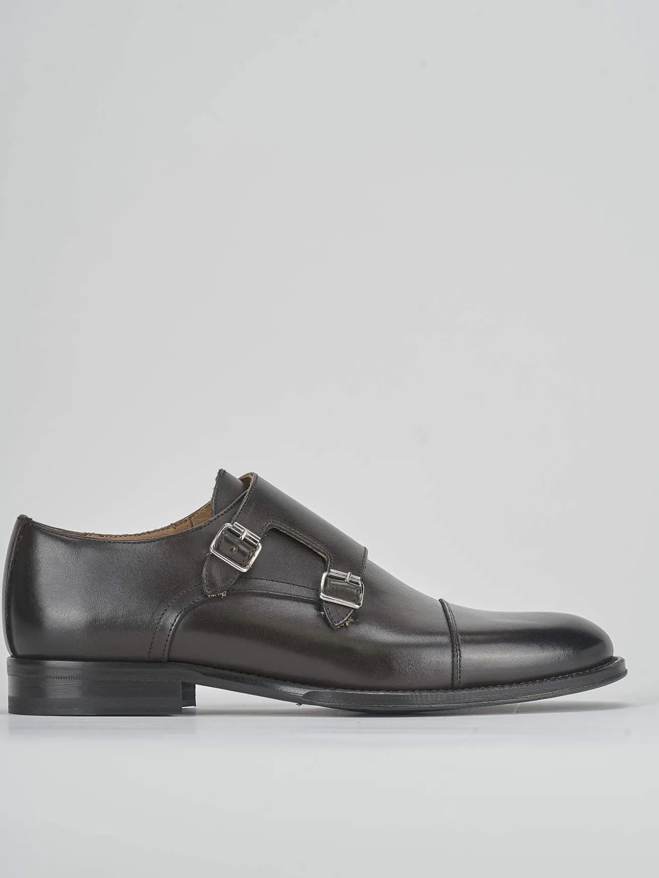 Stringate tacco 1cm pelle testa