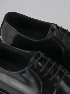 Stringate tacco 2cm pelle nero