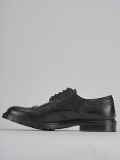 Stringate tacco 2cm pelle nero