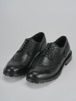 Stringate tacco 2cm pelle nero