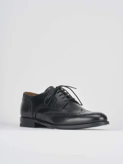 Stringate tacco 1cm pelle nero