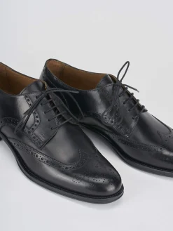 Stringate tacco 1cm pelle nero