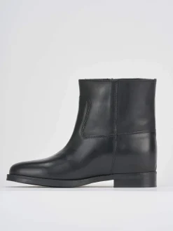 Tronchetto tacco 1 cm nero pelle